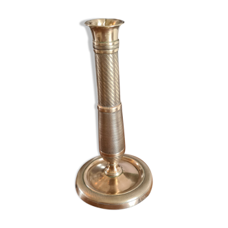 Copper and brass candle holder