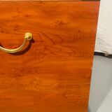 Gautier “Marine” bedside table in wood and brass, 1991