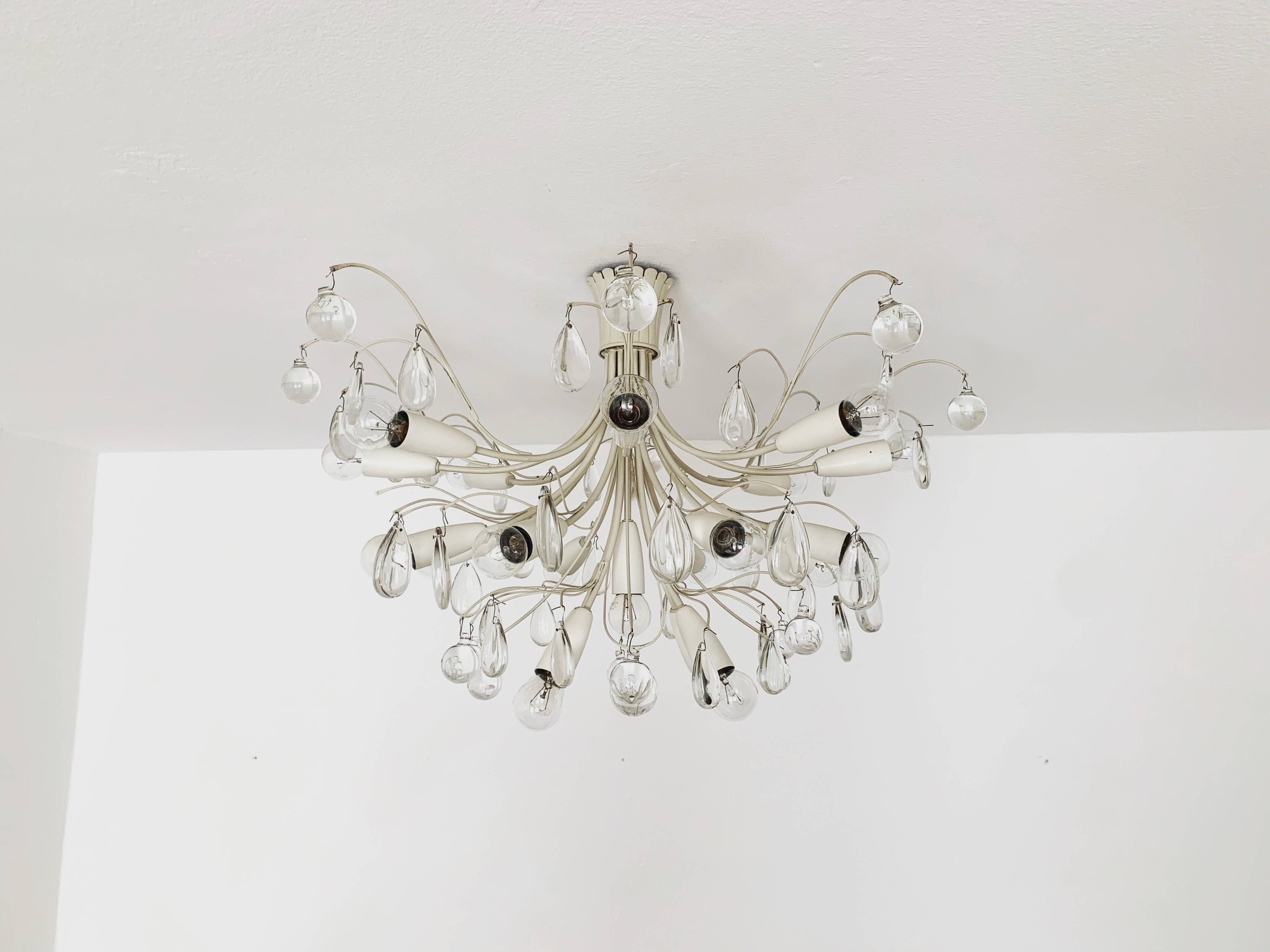 Lustre Flush en Verre Cristal par Vereinigte Werkstätten Munich