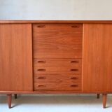 Danish Deaign Highboard by H.P. Hansen in Teak