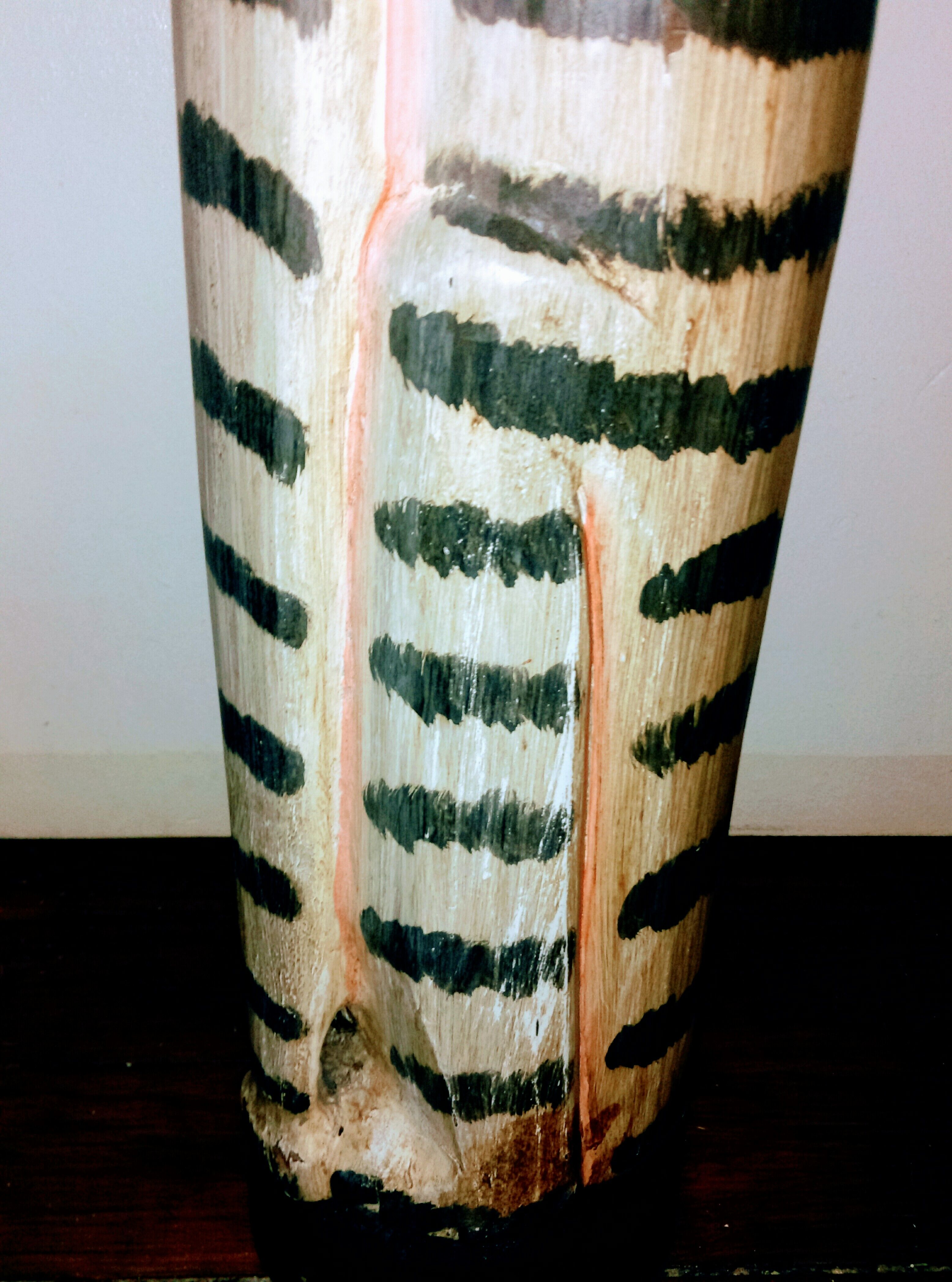 Sculture léopard bois type asiatique ancienne