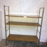 set of two 1960 vintage metal thong shelves.