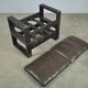 Sonja wasseur / brutalist leather footstools / netherlands 1970s