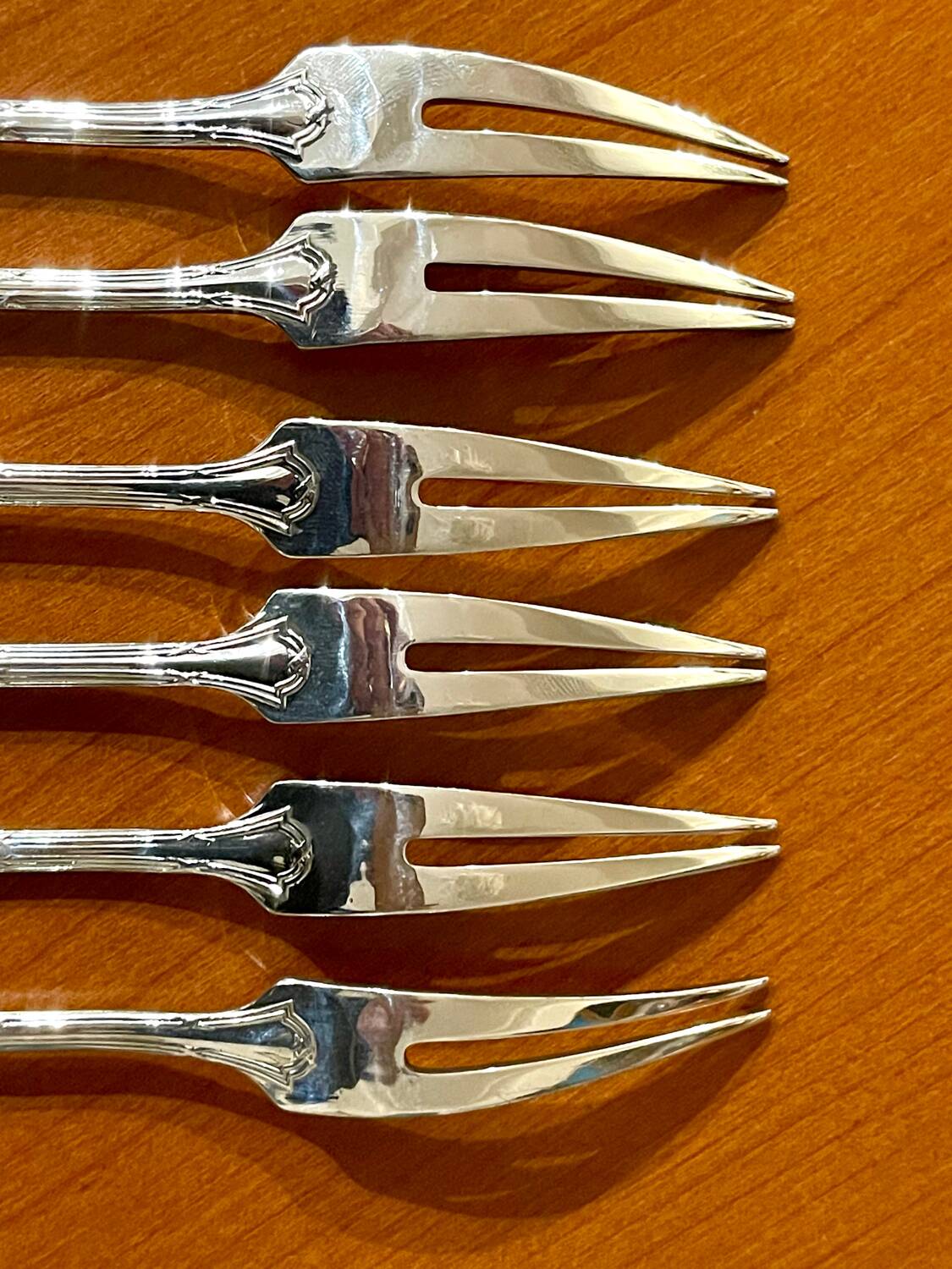 Christofle ribbons 6 snail forks excellent condition