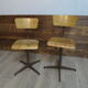 Set de 2 chaises d'atelier vintage pied étoile