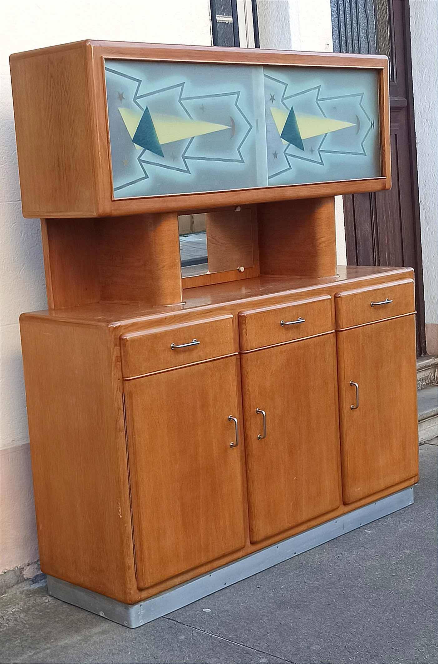 Mado Sideboard 50s Width 158 cm Height 180 cm