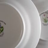 8 assiettes dessert fleurs