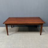 Large antique style oak extendable dining table