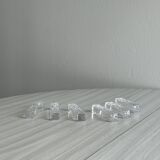 6 cut crystal knife holders, elegant table accessories