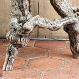Brutalist stool, vines