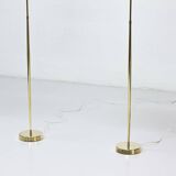 Pair of brass floor lamps by ASEA Belysning, Sweden, 1950s