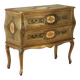 Commode ancienne en bois laqué et peint XXe siècle