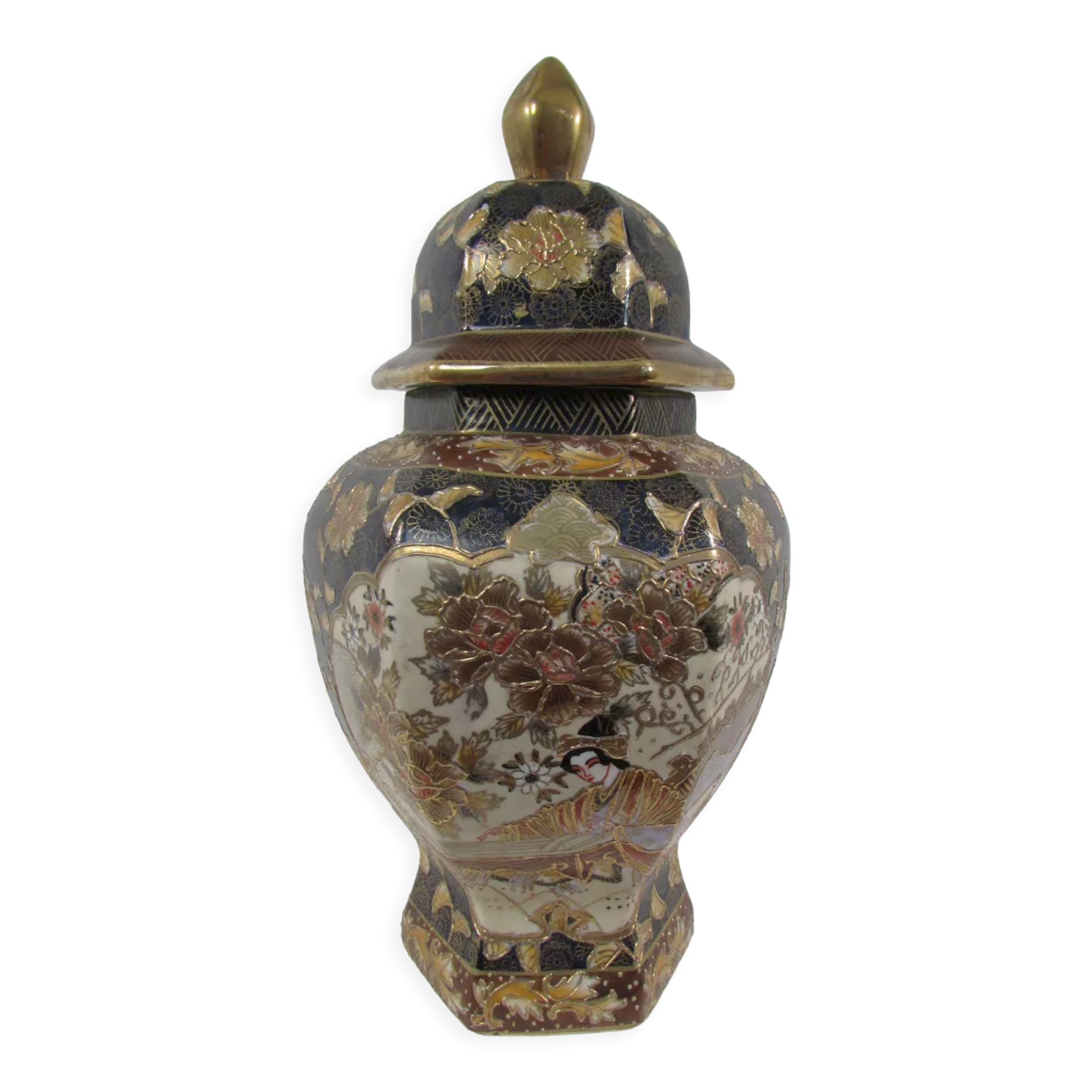 Vase, Chinese covered pot 1980s