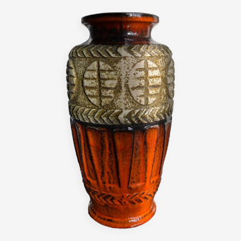 West germany orange vase