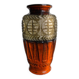 West germany orange vase