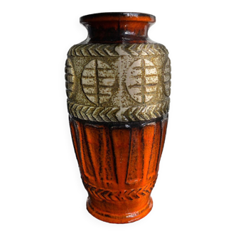 West germany orange vase