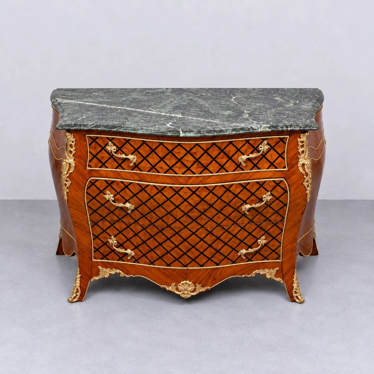 Louis XV-style chest of drawers by Fine Art & Co / 1970s