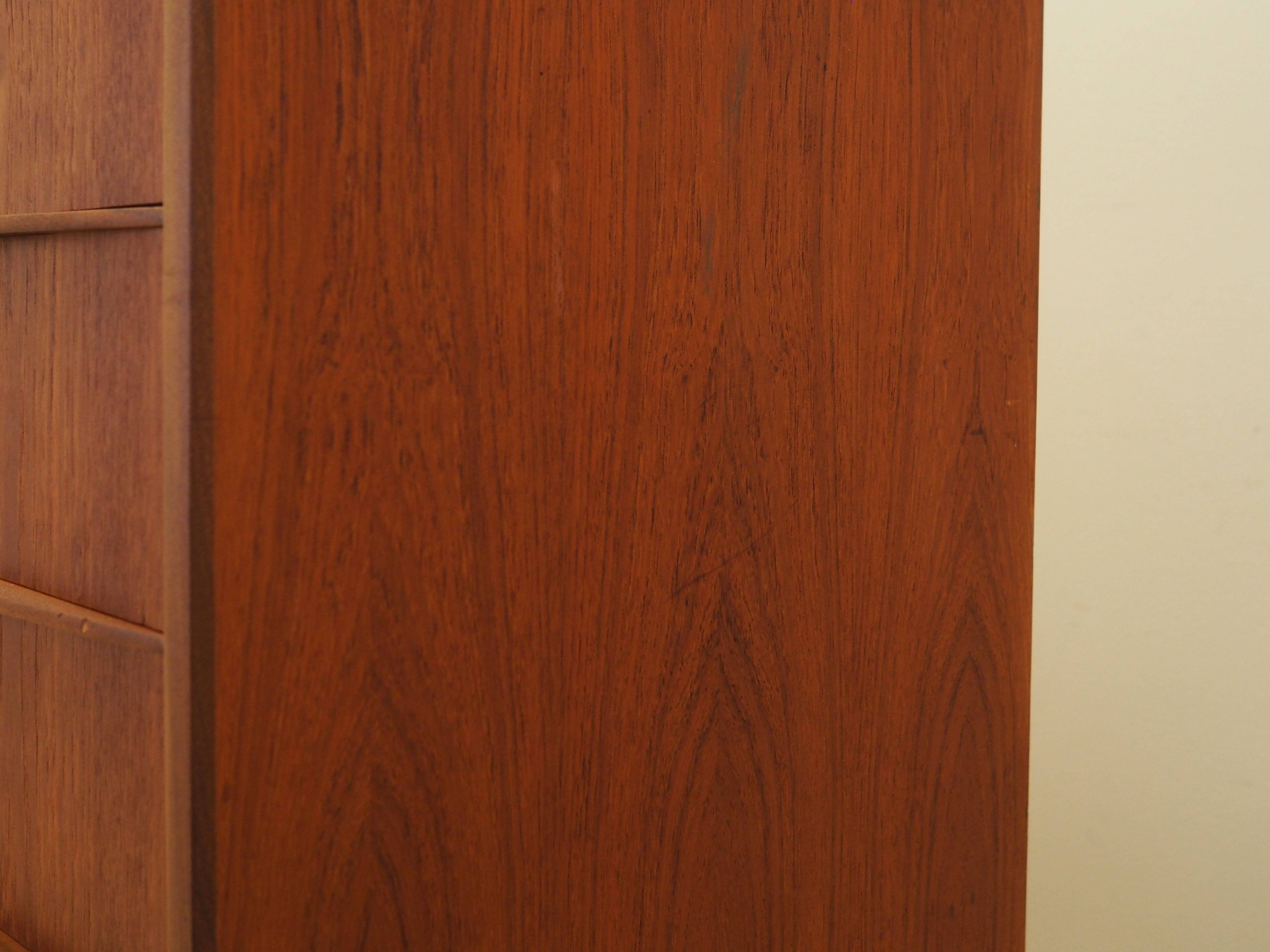 Teak chest of drawers, Danish design, 1970s, production: Denmark