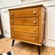 Vintage compass foot chest of drawers