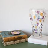 Blown vase with pastilles attributed to Max Kannegiesser