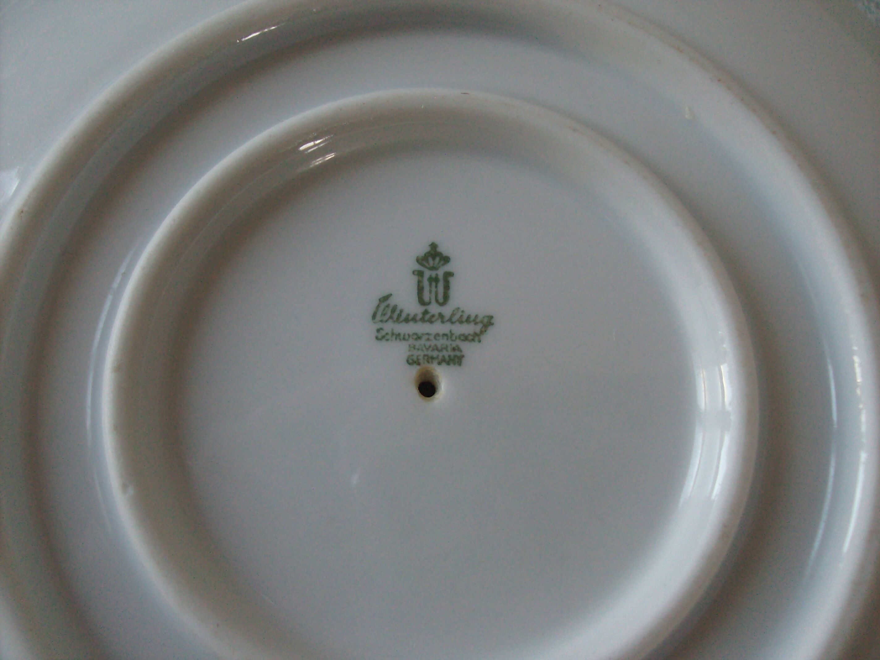 Old saucière bowl décor big orange flower 1970s Winterling Bavaria