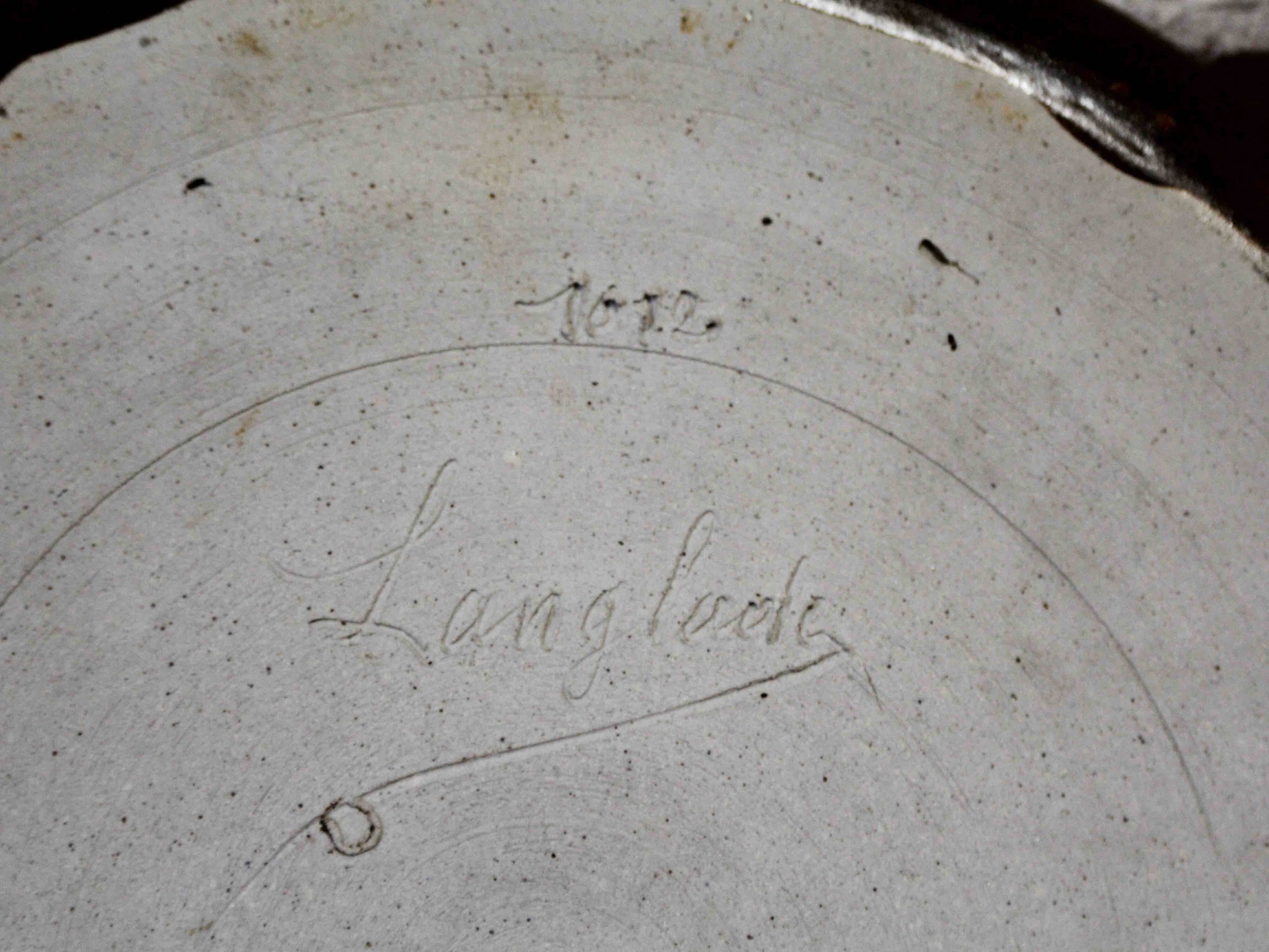 Glazed stoneware plate by Jean Langlade