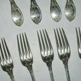 Silver metal cutlery
