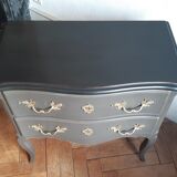Commode patiné style Louis XV 2 tiroirs