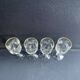 4 Daum port glasses with gold putoises