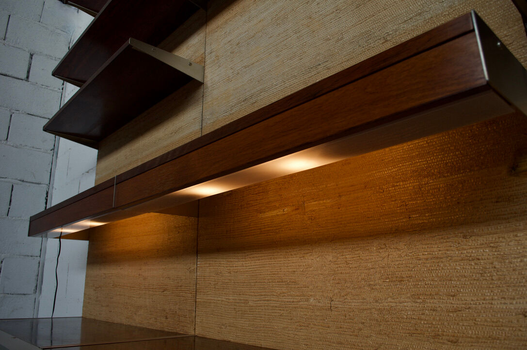 Système mural modulable à panneaux palissandre Georges Frydman années 70 efa éditeur