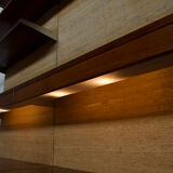 Modular wall system with rosewood panels Georges Frydman 70 years efa editor