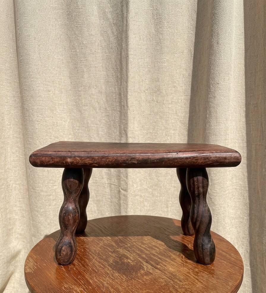 Tabouret bois vintage