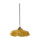 Hanging art deco glass of clichy yellow mustard