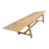 Large farmhouse table with 2 extensions and 2 drawers