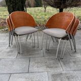 Set of 6 Dutch Lande chairs from the 80s