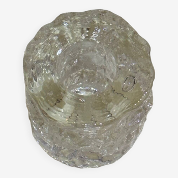 Round vintage glass candle holder