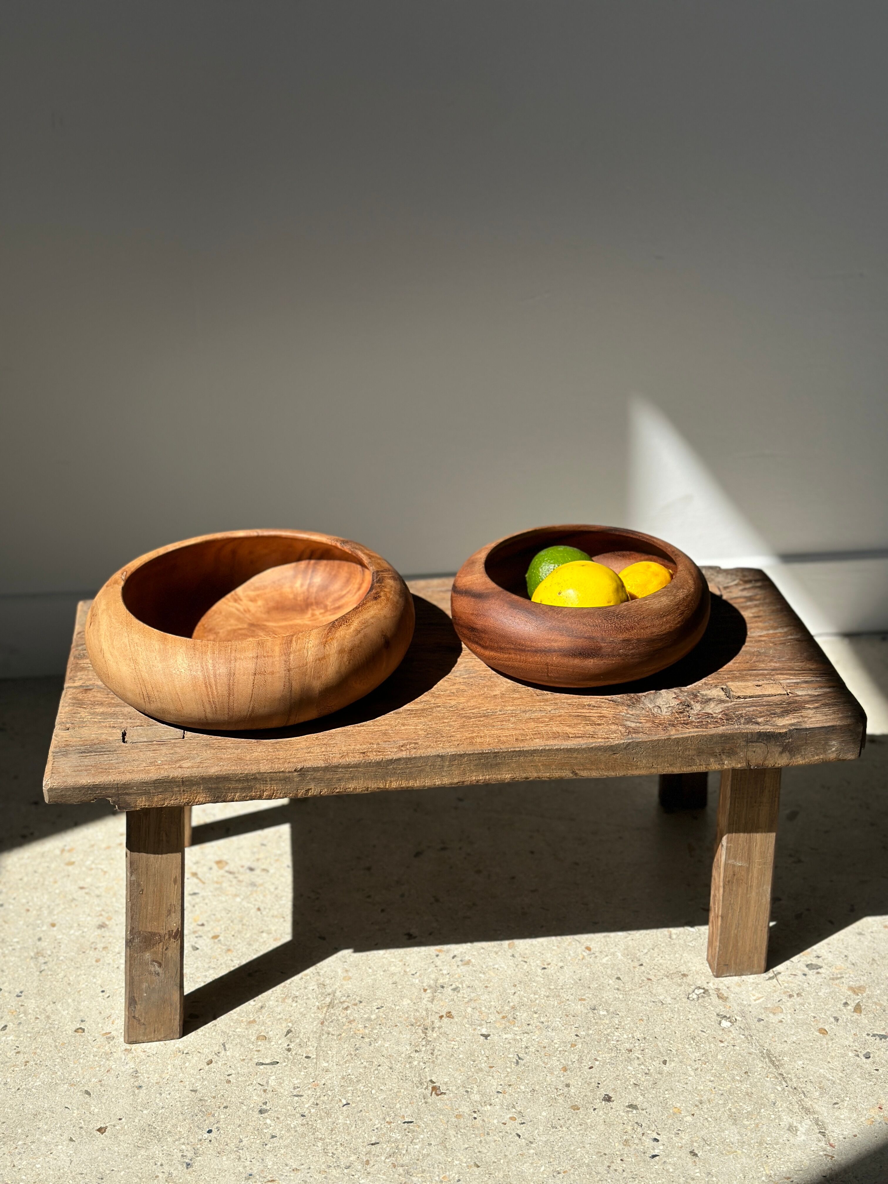 Bowl or monoxyl teak cut d:25.5