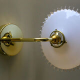 Antique opaline wall sconce delivered with supports