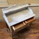 Louis Philip style marble top dressing table or dressing table with walnut base