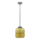 Art Deco hanging lamp with square glass shade