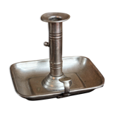 Silver brass cellar rat candle holder