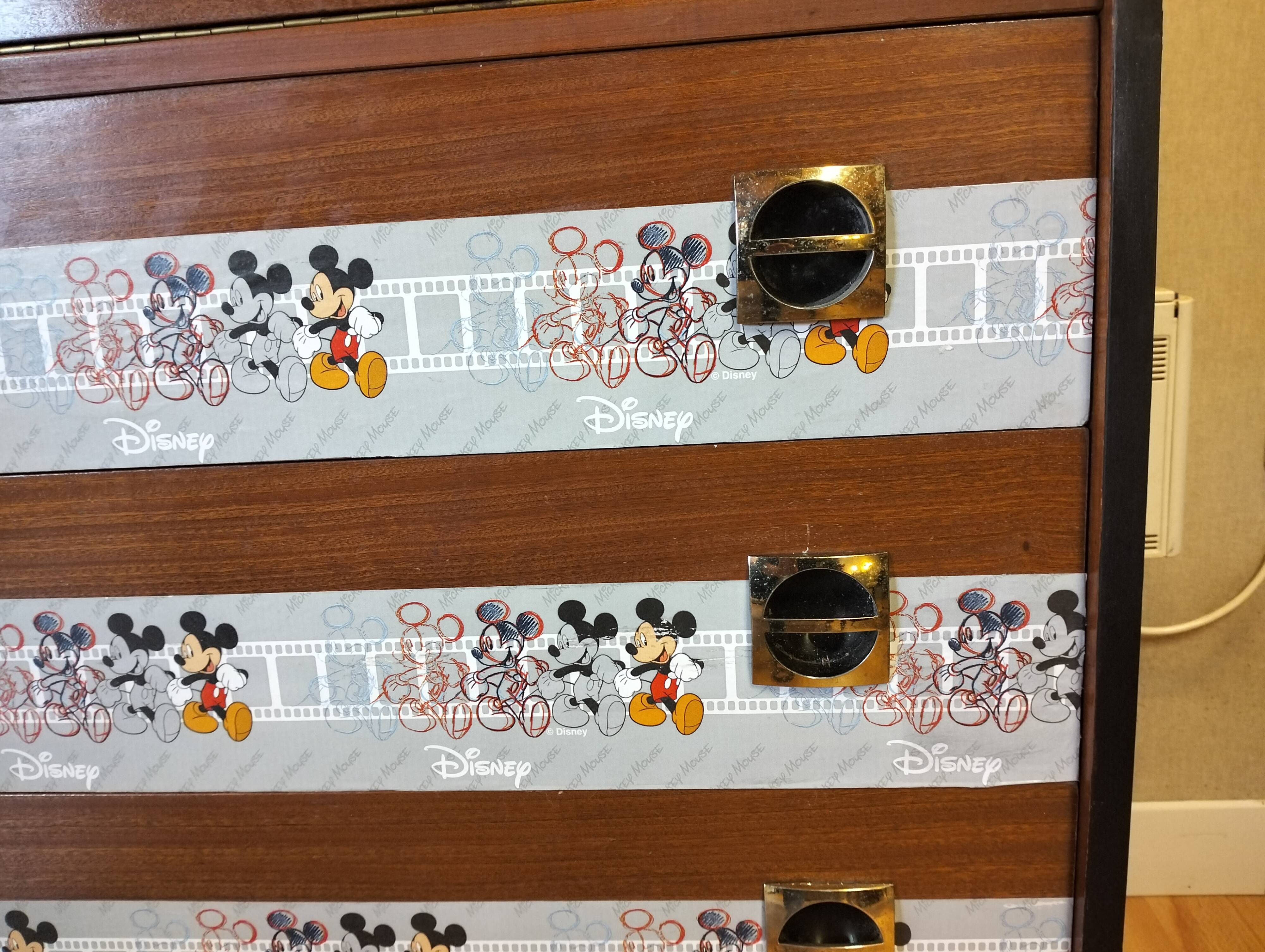 Secretary from the 1980s. "Walt Disney decor"