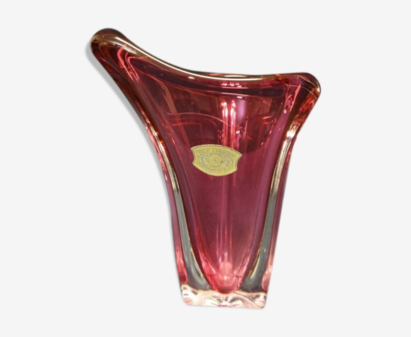 Vase en cristal massif Val Saint Lambert