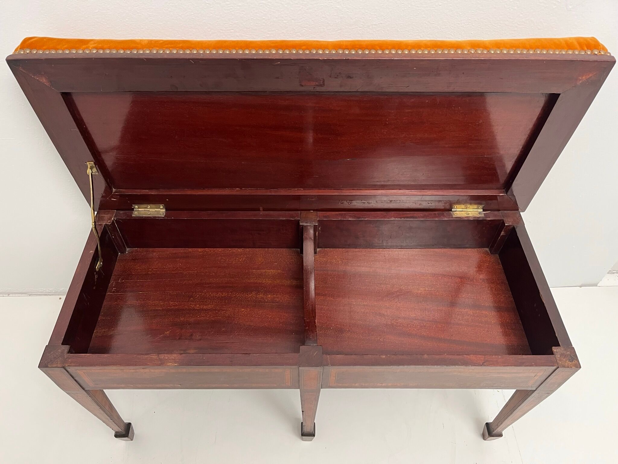 English piano stool bench of the XIX Century