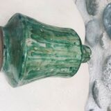 Green glazed earth lamp foot