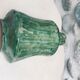 Pied de lampe terre vernissée verte