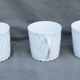 6 coffee cups and saucers Tharaud Limoges form valençay sillage model