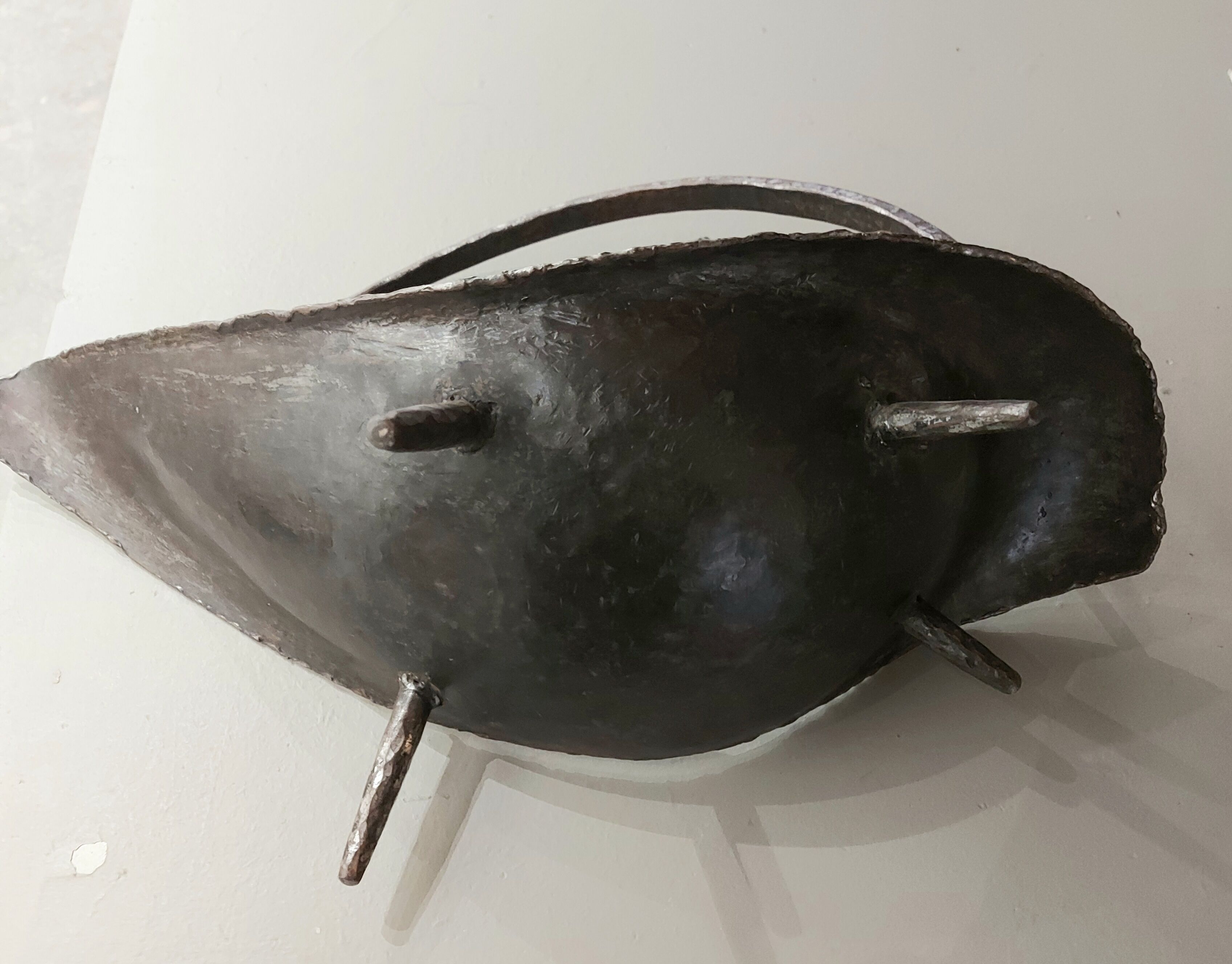 Sculptural cut in hammered iron year 50