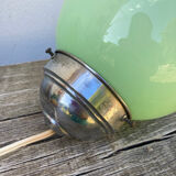 Suspension ball in art deco green glass 1930