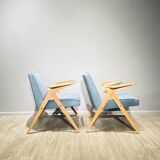 Paire de fauteuils par J. Chierowski 1960